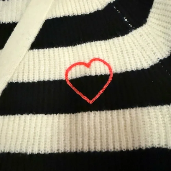 A New Day Striped Black and White Women's Sweater size small - Picture 5 of 8